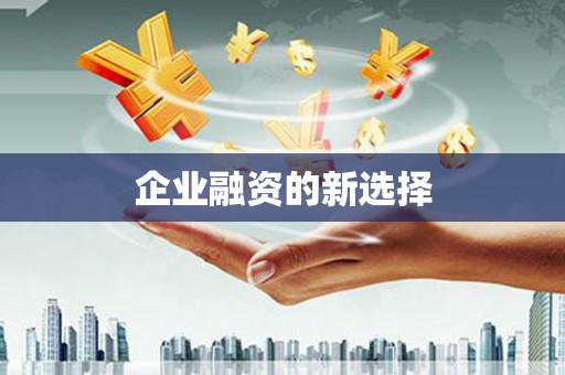 鹿寨企业融资的新选择