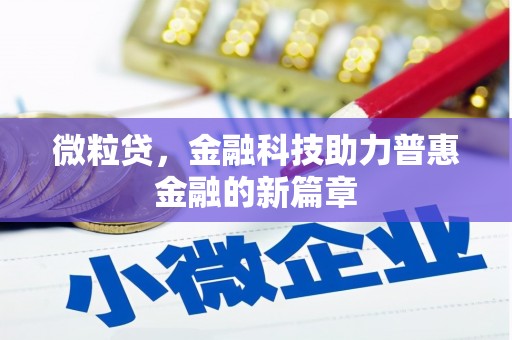 鹿寨微粒贷，金融科技助力普惠金融的新篇章