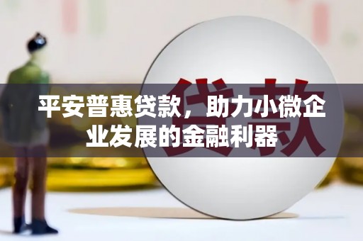 鹿寨平安普惠贷款，助力小微企业发展的金融利器