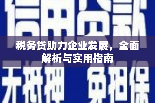 鹿寨税务贷助力企业发展，全面解析与实用指南