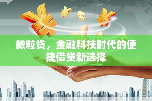 鹿寨微粒贷，金融科技时代的便捷借贷新选择